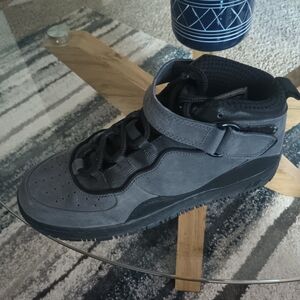 Jordan Black and Gray High-Top Sneakers